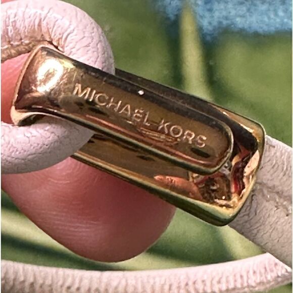 MICHAEL KORS Leather & Crystal Hook & Eye Cuff Bracelet Excellent Condition - Picture 2 of 4